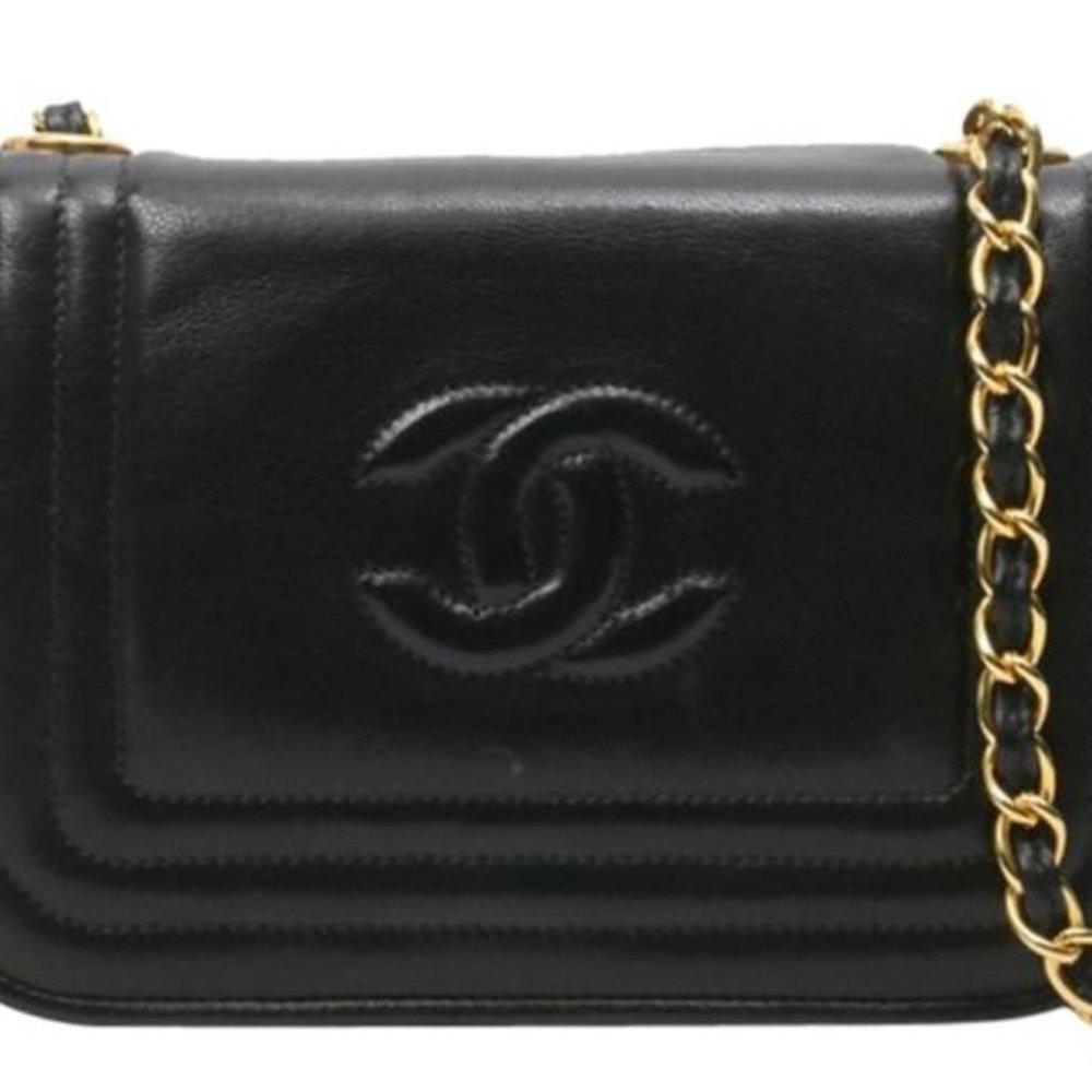 Chanel Mini Black Lambskin Vintage Shoulder Bag